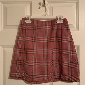 Plaid Red Skirt